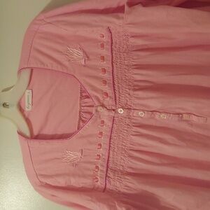 KEYOCEAN Pink Long Nightgown Large